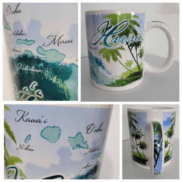Maui Hawaiian Island Treasures Hawaii map coffee mug Island Waves Hawai'i - Picture 1 of 9